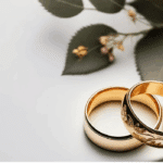 Wedding rings next to flowers, symbolizing wedding financing and personal loan options