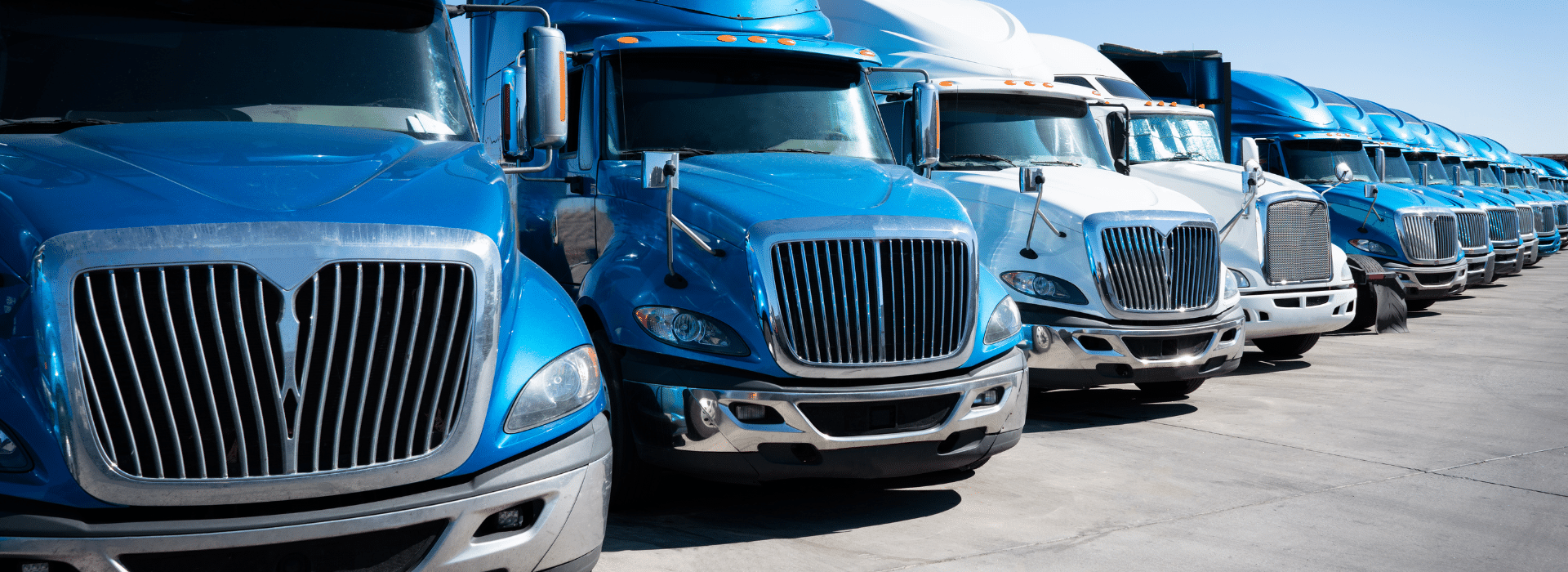 Fleet of semi-trucks available for commercial truck financing