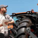 Farmer with tractor for equipment finance