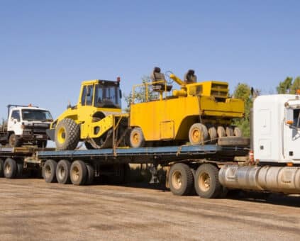 Australian truck carrying machinery and equipment for tradies