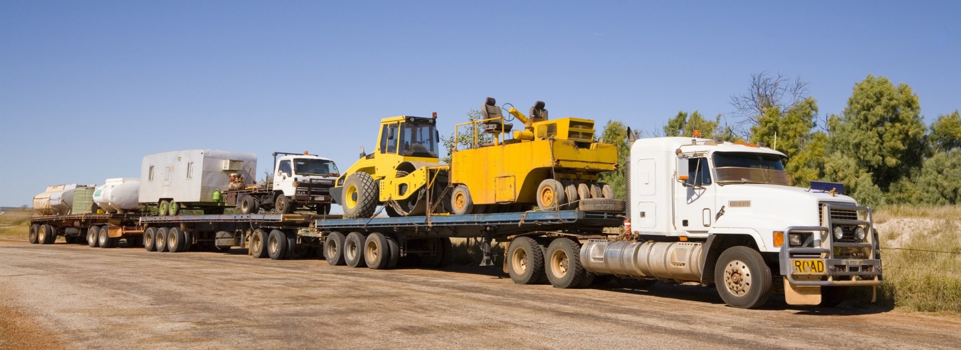 Australian truck carrying machinery and equipment for tradies